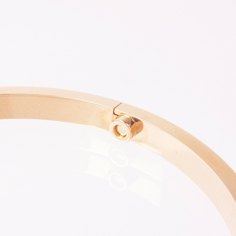 CARTIER 18K玫瑰金Love Bracelet Small Model鑽石手鐲#17-5