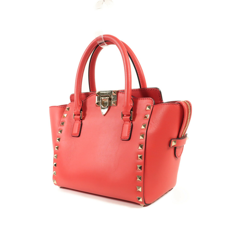 Valentino 牛皮皮革Shoulder Bag金扣手挽肩背兩用袋-2