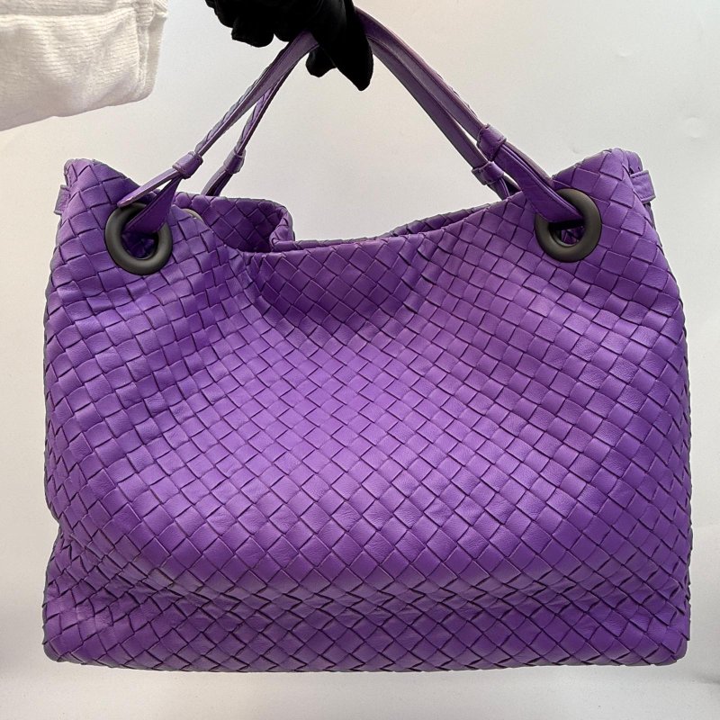 Bottega Veneta BV 紫色雙橋編織腋下單肩tote bag 托特包-5