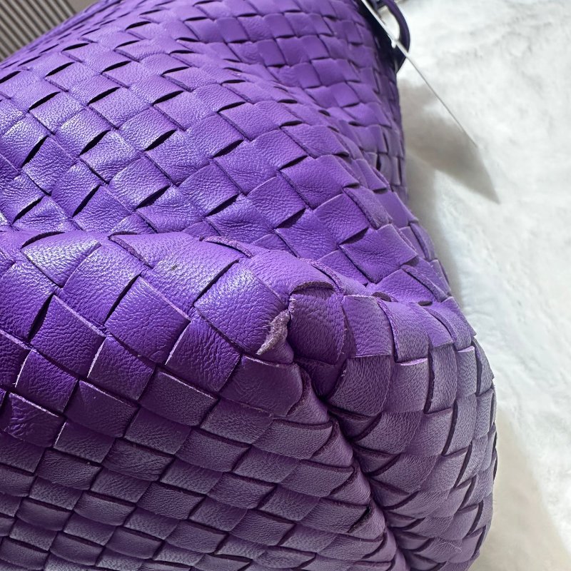 Bottega Veneta BV 紫色雙橋編織腋下單肩tote bag 托特包-8