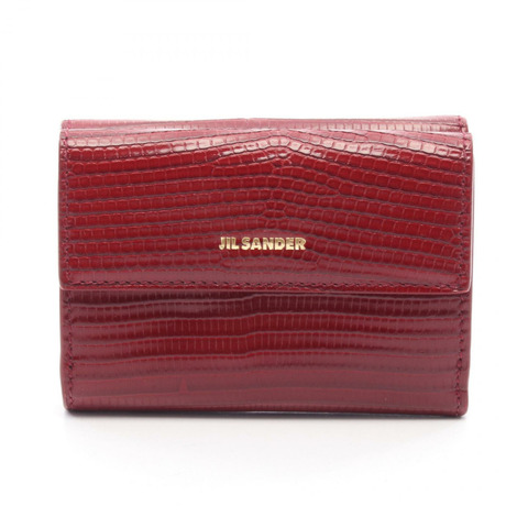 JIL SANDER BABY 皮夾三折 J07UI0009 皮革 紅色 二手 女士