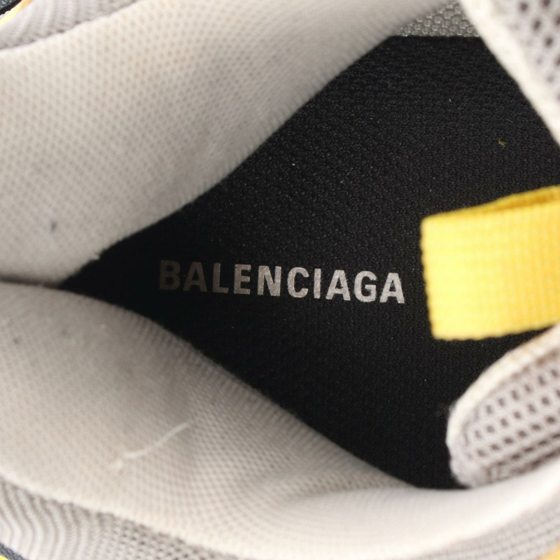 BALENCIAGA TRIPLE S 運動鞋皮革面料灰色黃色尺寸 43 二手男式-4