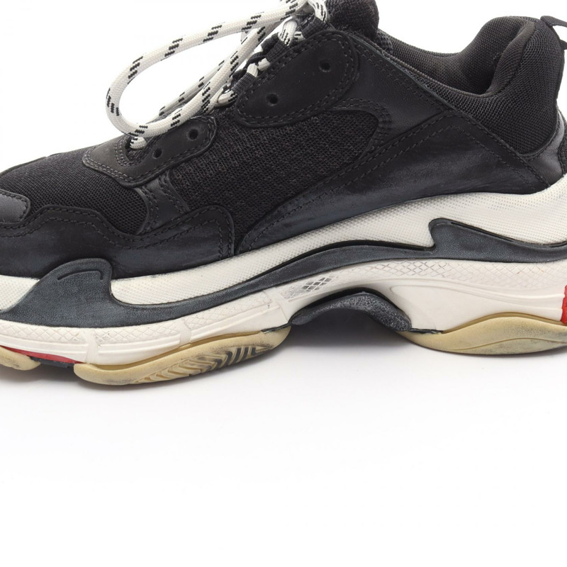 巴黎世家 Triple S 運動鞋 533882 織品皮革 黑色 8 號 二手 男款-8