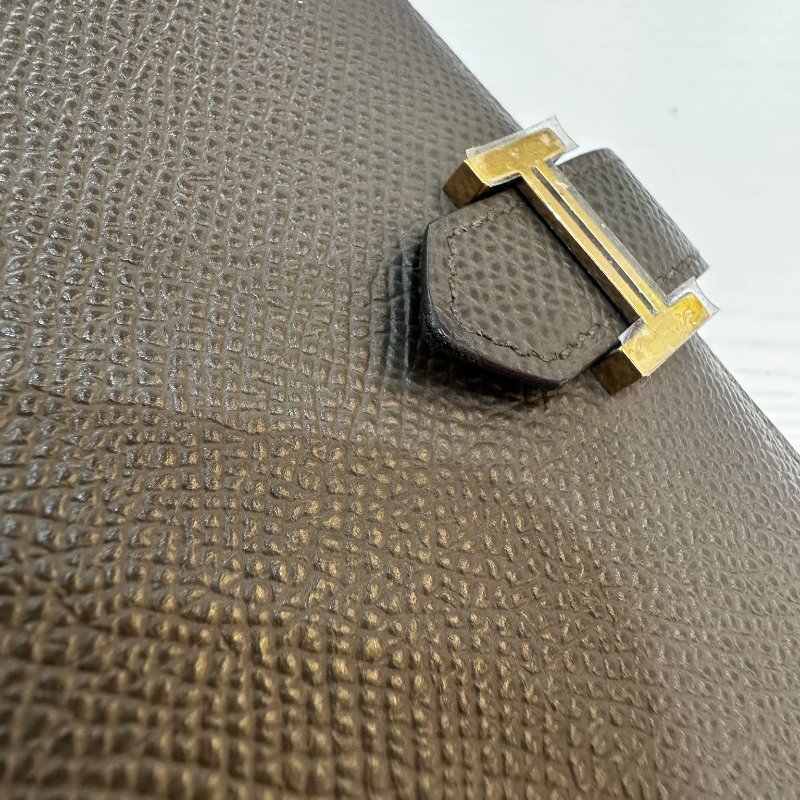 Hermes/愛馬仕 Bearn卡包 瀝青灰 金色H扣短款錢包 20年新款多卡位 經典熱門手拿包 Y刻-5