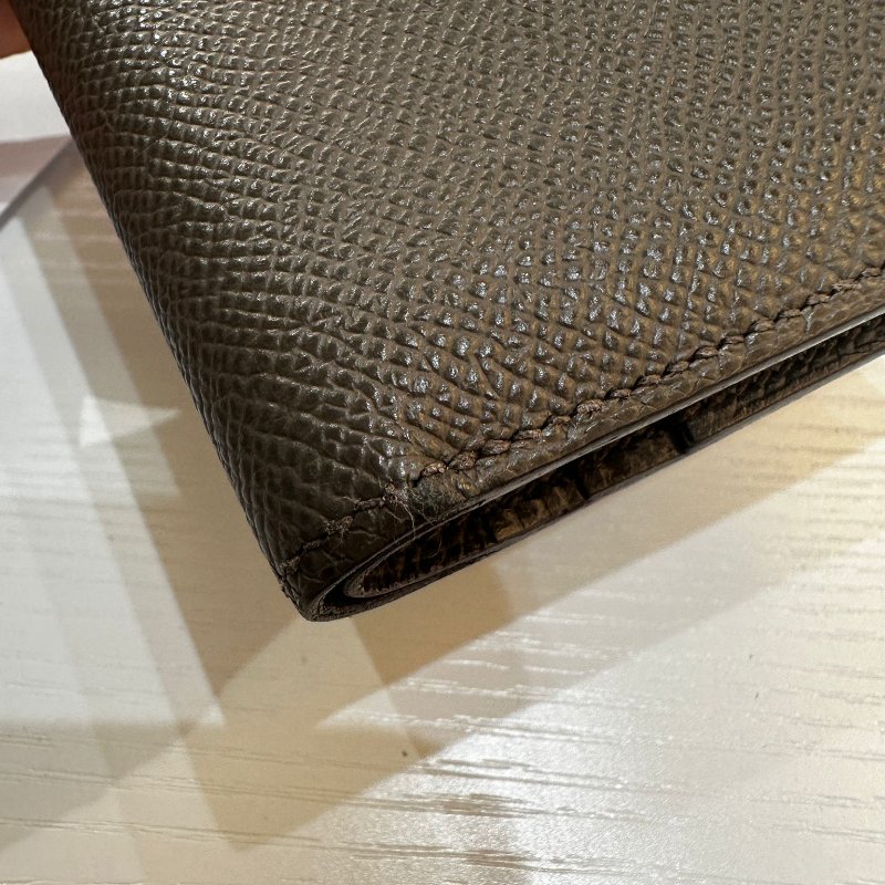 Hermes/愛馬仕 Bearn卡包 瀝青灰 金色H扣短款錢包 20年新款多卡位 經典熱門手拿包 Y刻-8