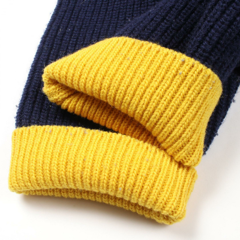 MARNI 羊毛棉混紡開襟衫 CDMD0256Q1 UFH440 藏青色/黃色 36碼 二手女款-6