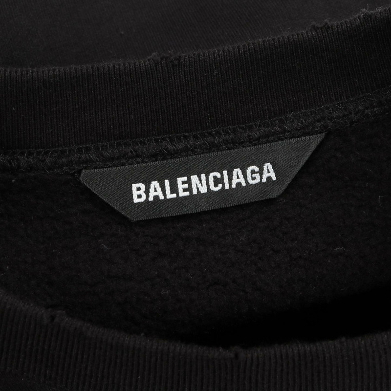 BALENCIAGA ATHLETES 長袖衛衣 641654 純棉 黑色 #XS 二手男款-2