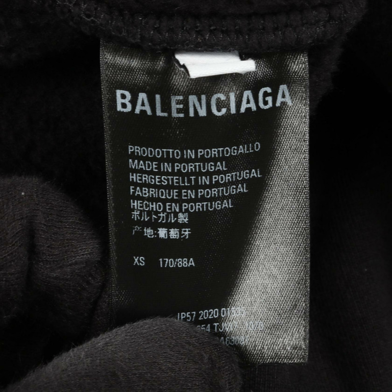 BALENCIAGA ATHLETES 長袖衛衣 641654 純棉 黑色 #XS 二手男款-4