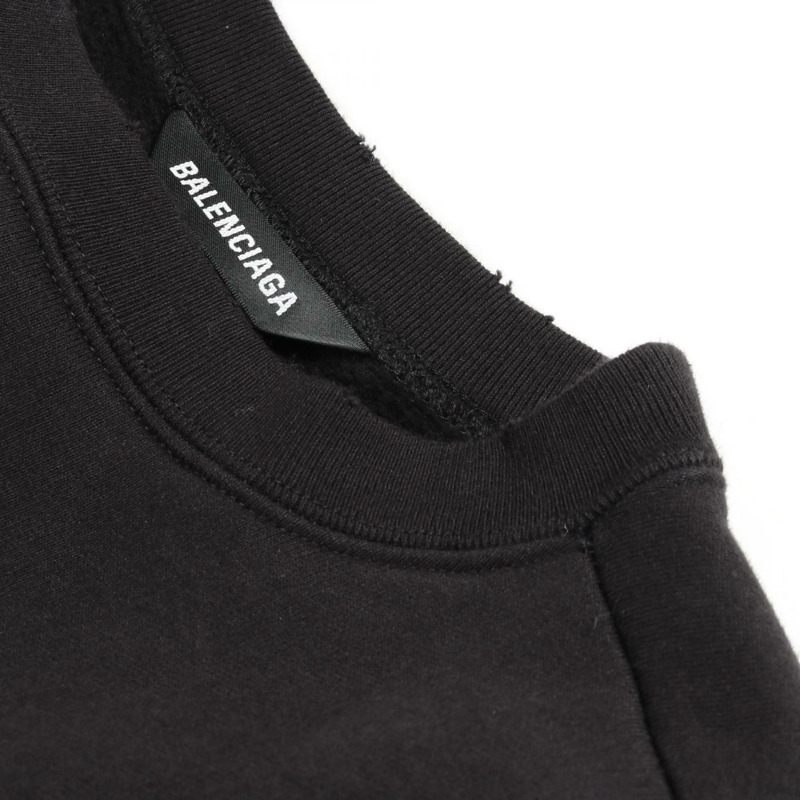 BALENCIAGA ATHLETES 長袖衛衣 641654 純棉 黑色 #XS 二手男款-5