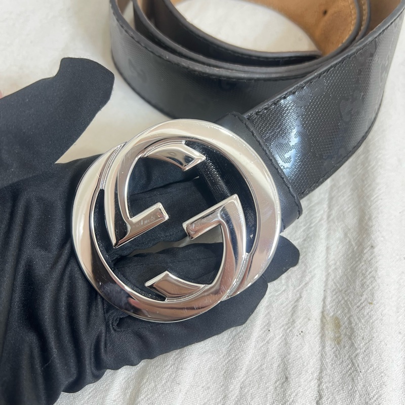 Gucci 雙G 皮帶 腰帶-1