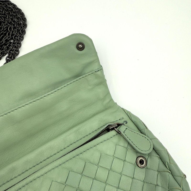 Bottega Veneta   woc編織小元寶包Olympia鏈條包-12