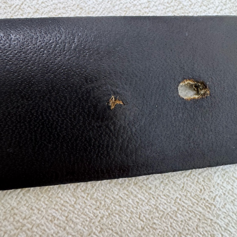 DIOR 金x黑頭 黑皮革 皮帶 腰帶-8