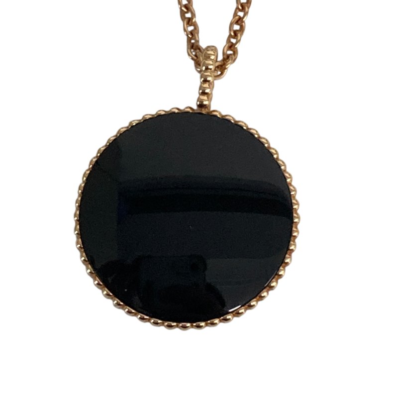 DIOR 迪奧 Rose Des Vents 18K 黑瑪瑙 鑽石 項鍊 PG 黑色-2