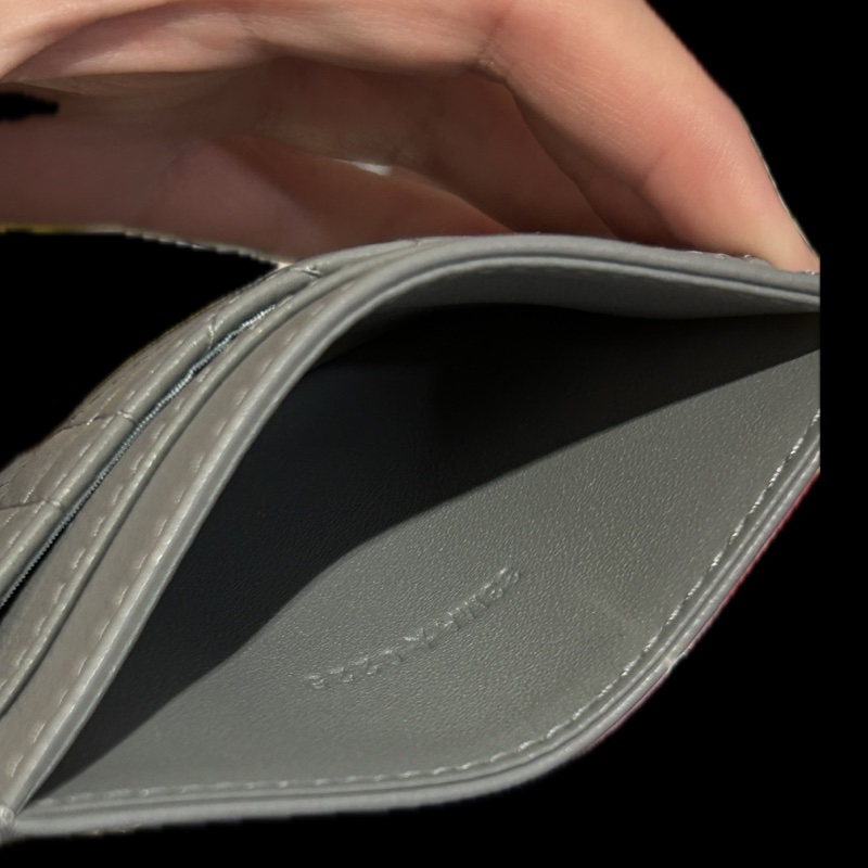 Dior藍色藤格紋caro卡片夾-11