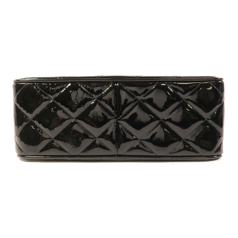 CHANEL 漆皮皮革Chain Shoulder金扣鏈帶肩背袋-3