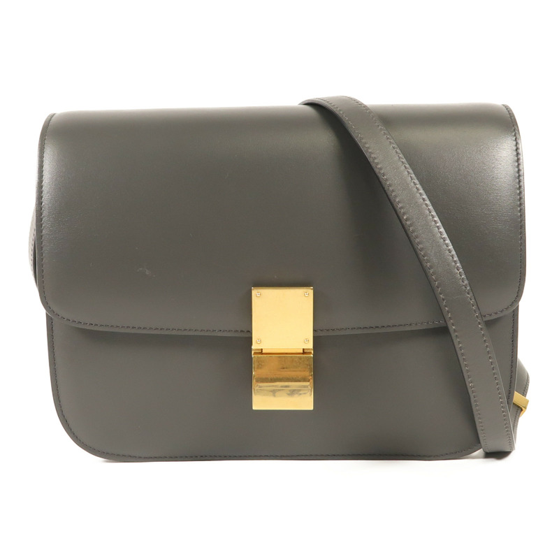 CELINE 牛皮皮革Classic Box金扣肩背袋-0
