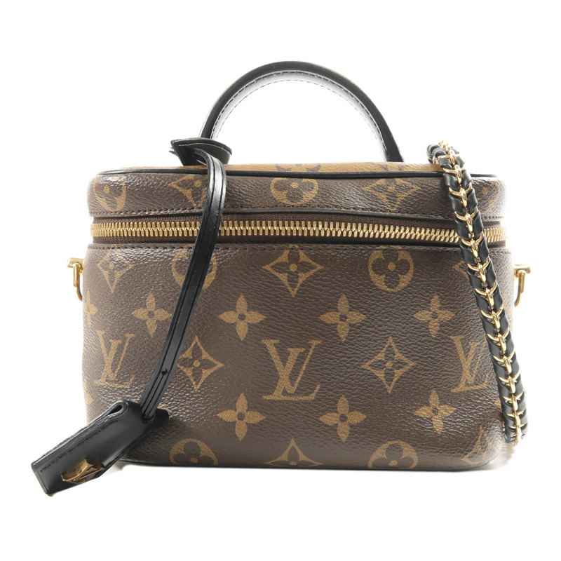 LOUIS VUITTON Monogram Reverse Vanity PM金扣手挽肩背兩用袋-0