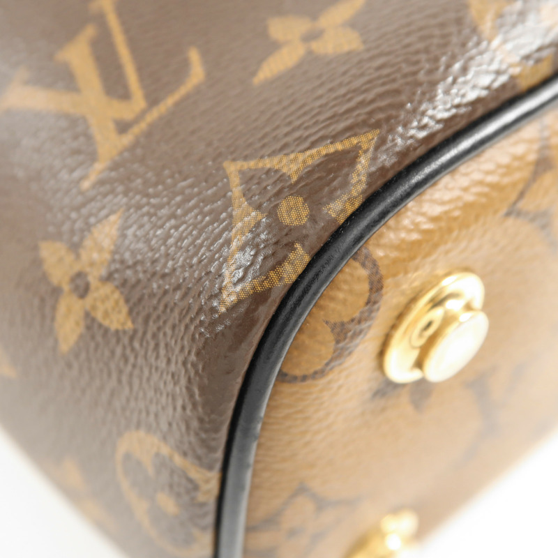 LOUIS VUITTON Monogram Reverse Vanity PM金扣手挽肩背兩用袋-9