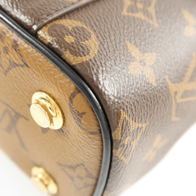 LOUIS VUITTON Monogram Reverse Vanity PM金扣手挽肩背兩用袋-10