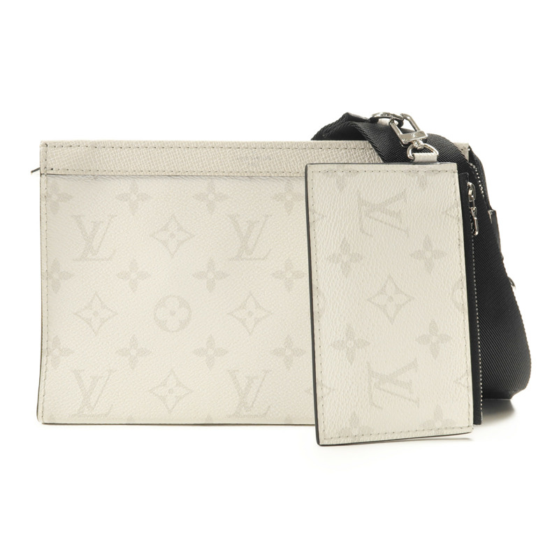 LOUIS VUITTON Monogram Taigarama Gaston銀扣肩背袋-0