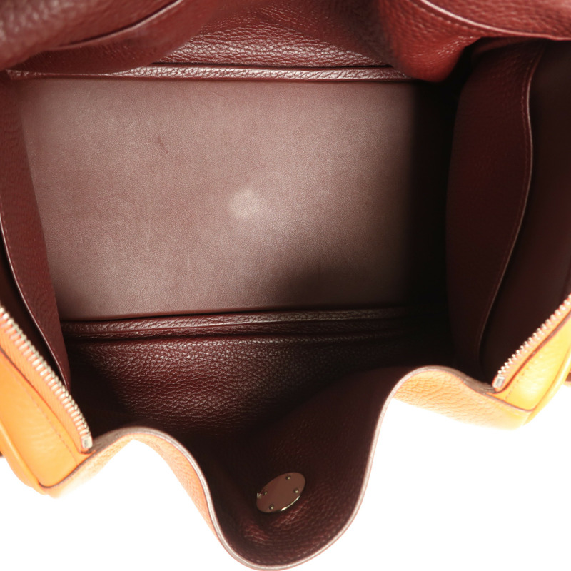 HERMES Clemence皮革Lindy 30銀扣手挽肩背兩用袋-4
