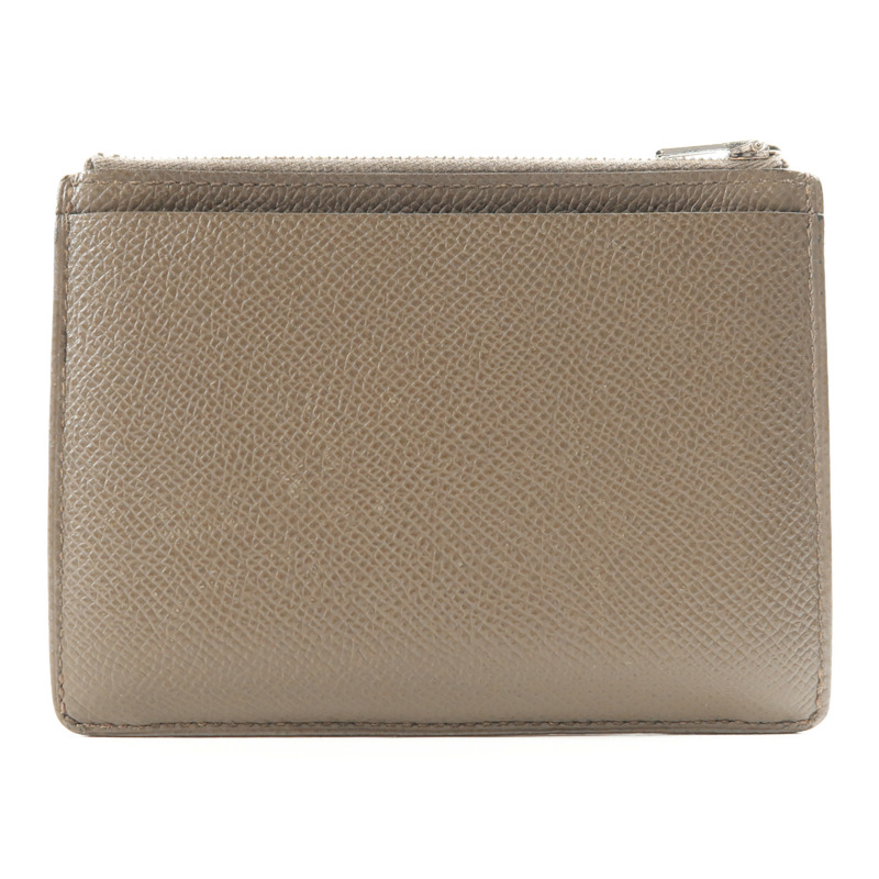 HERMES Epsom皮革Porte-Cartes Zippe City銀扣錢包Etain-1