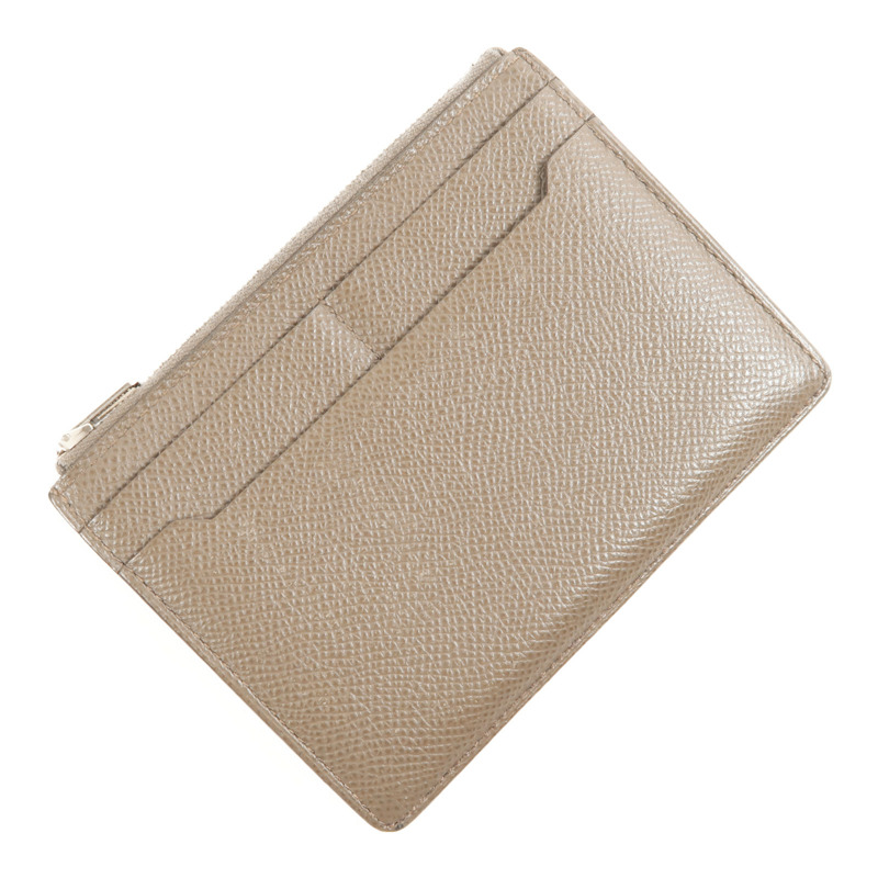 HERMES Epsom皮革Porte-Cartes Zippe City銀扣錢包Etain-2