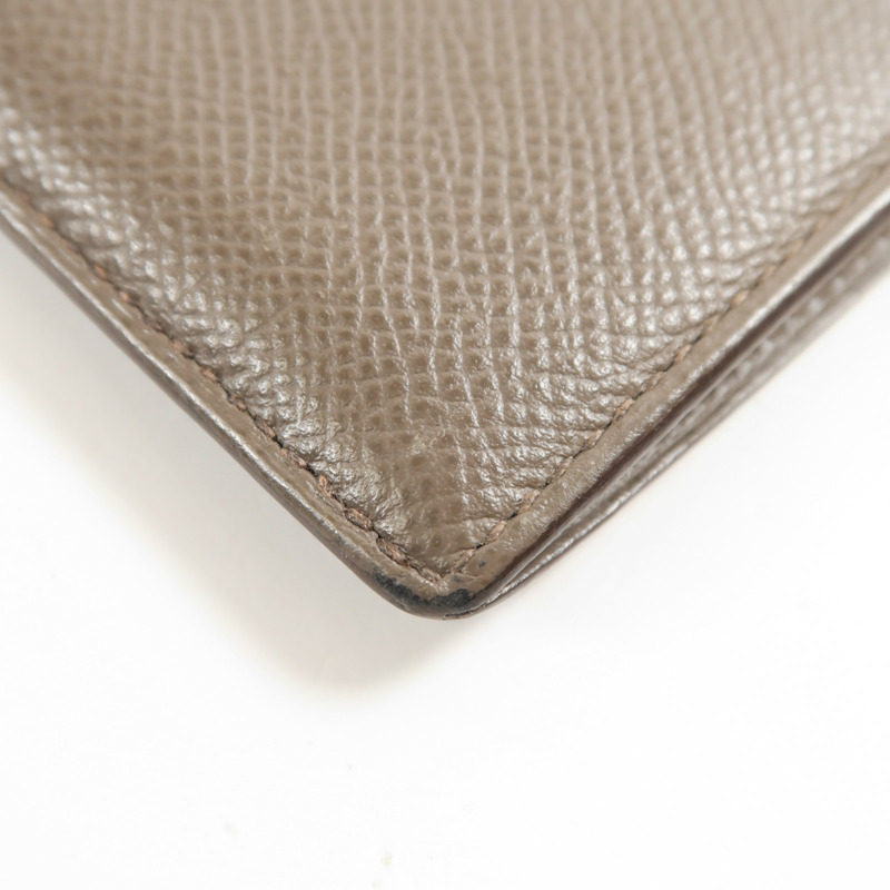 HERMES Epsom皮革Porte-Cartes Zippe City銀扣錢包Etain-8