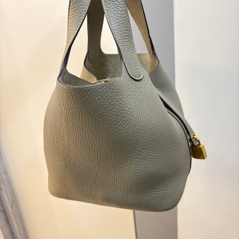 Hermes 鼠尾草色TC牛皮菜籃子-1