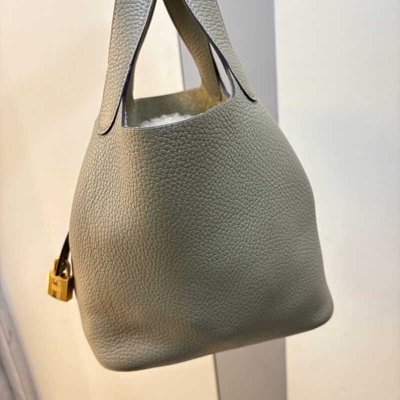 Hermes 鼠尾草色TC牛皮菜籃子-2