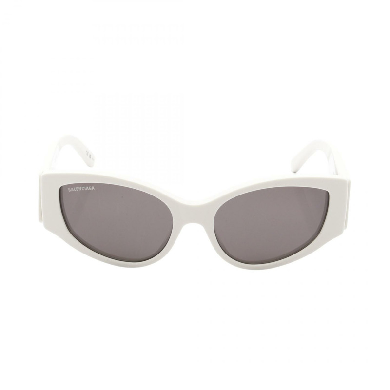 巴黎世家 (BALENCIAGA) 太陽眼鏡 BB0258S-003 塑膠 白色 新款 女士-0