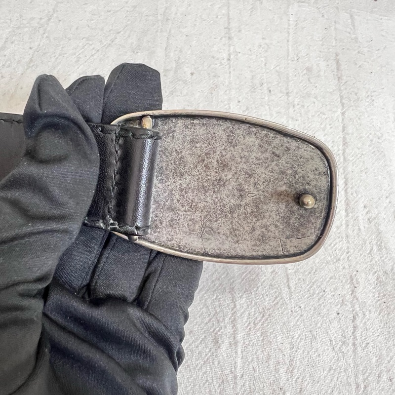 YSL 五角星月桂葉環繞 皮帶-5