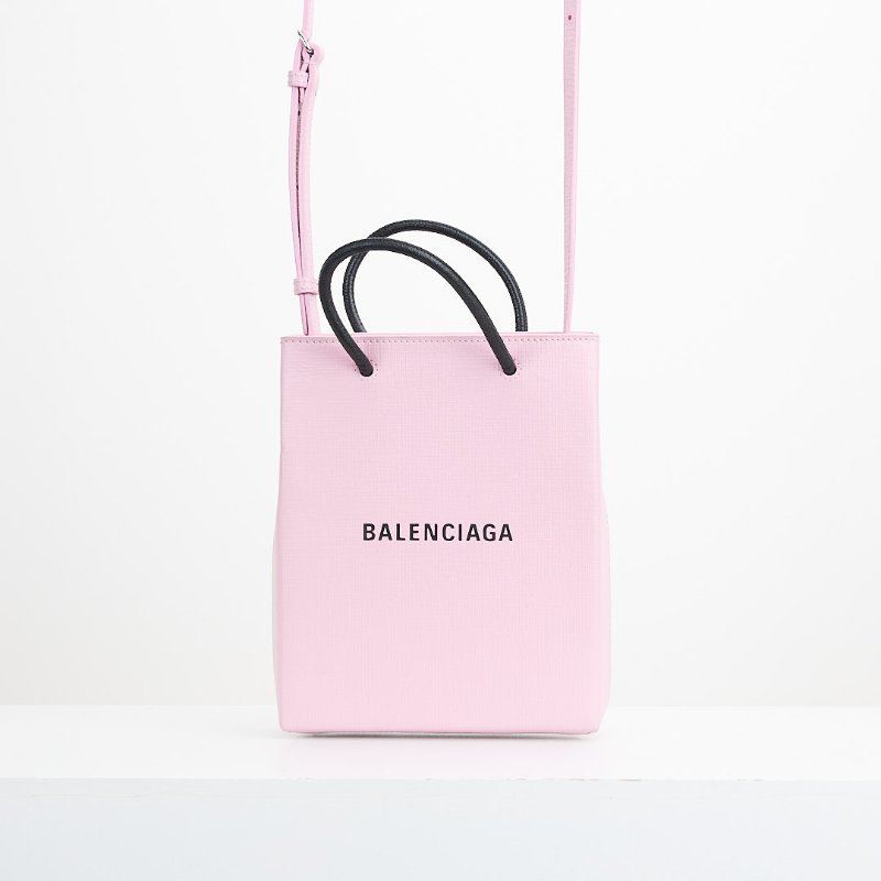 Balenciaga 紙袋包/粉色小號-1