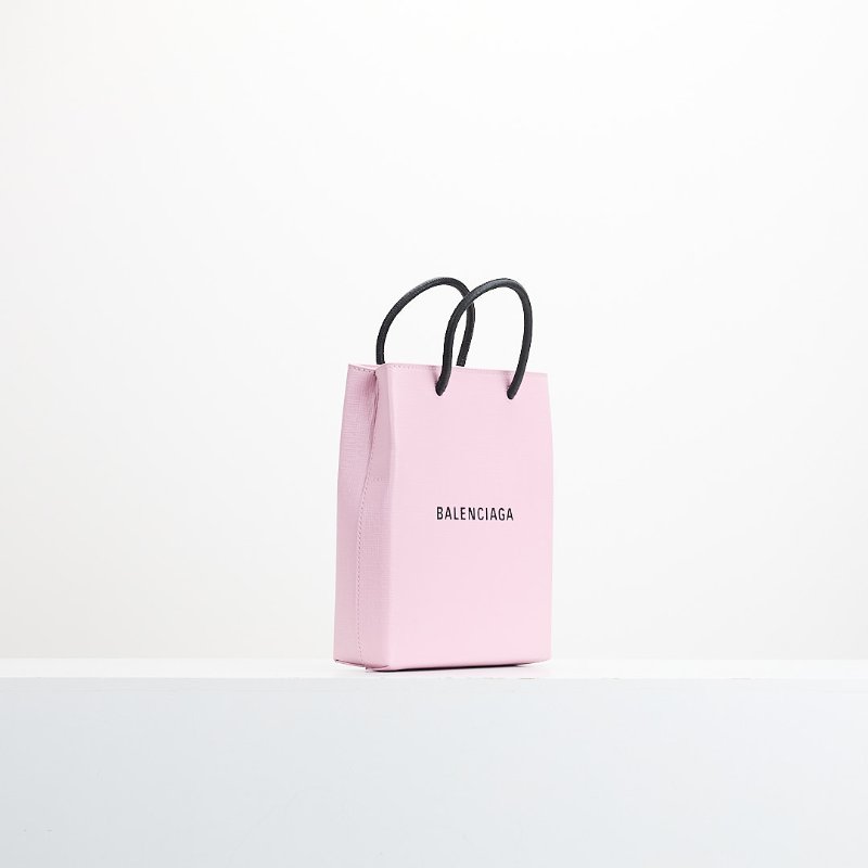 Balenciaga 紙袋包/粉色小號-3