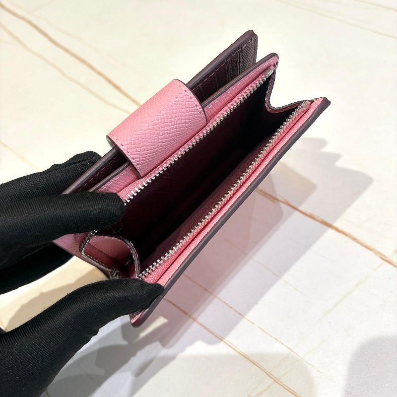 *SHIHNS名牌精品* COACH 蜜桃粉 立體馬車 防刮真皮革中夾-3