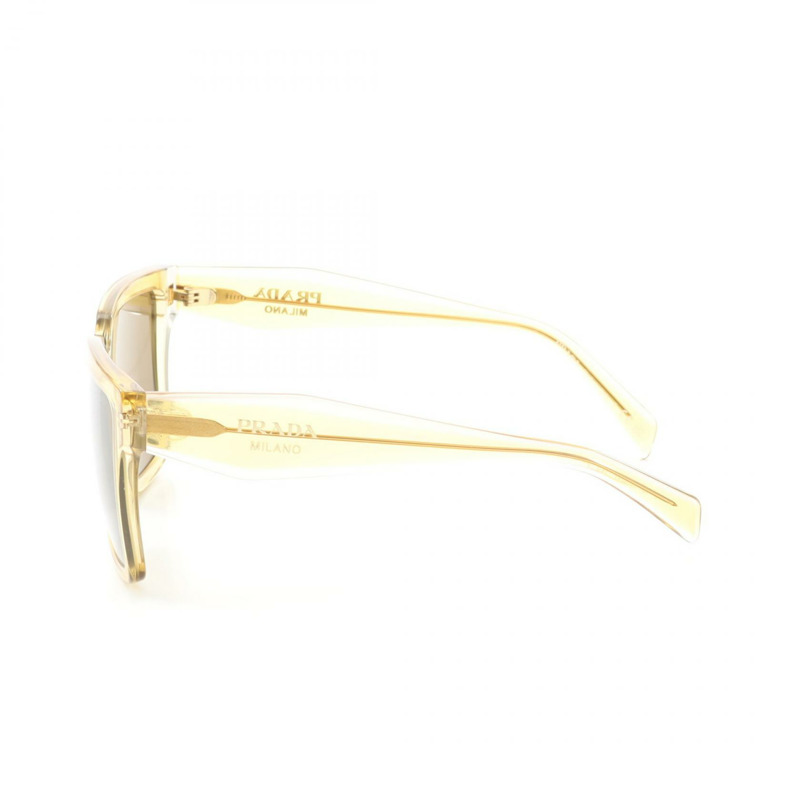 PRADA 太陽眼鏡，塑膠材質，黃黑色，二手，女士款-2