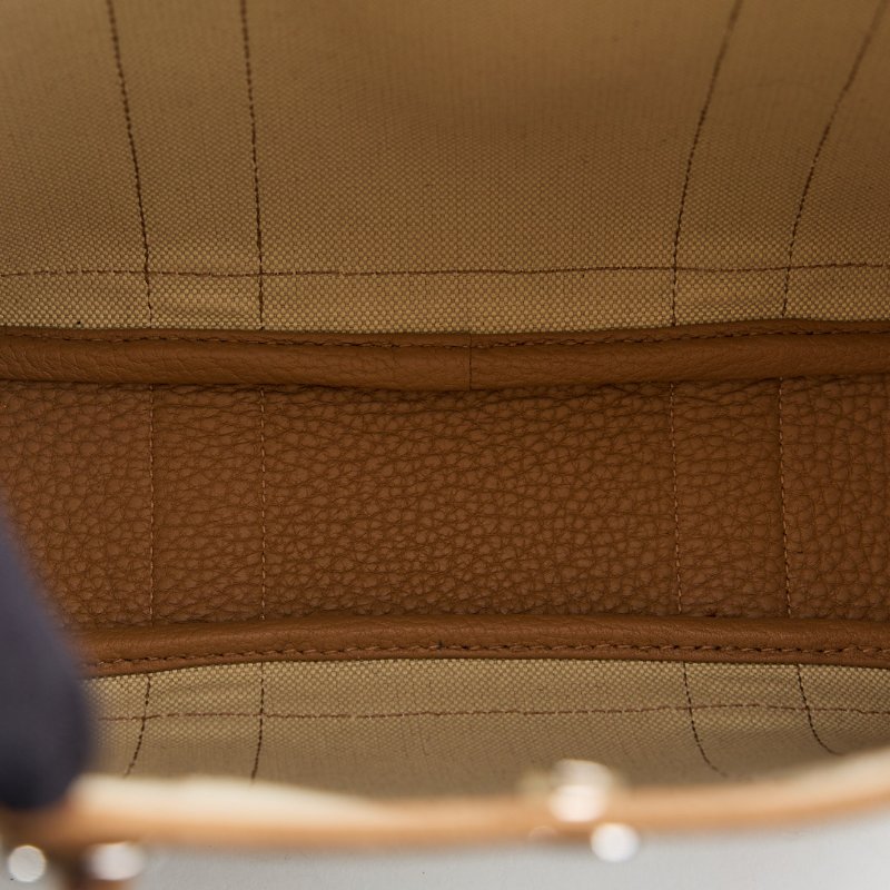 Hermès garden file 28小號竪版花園包/芝麻色拼冰川白-20