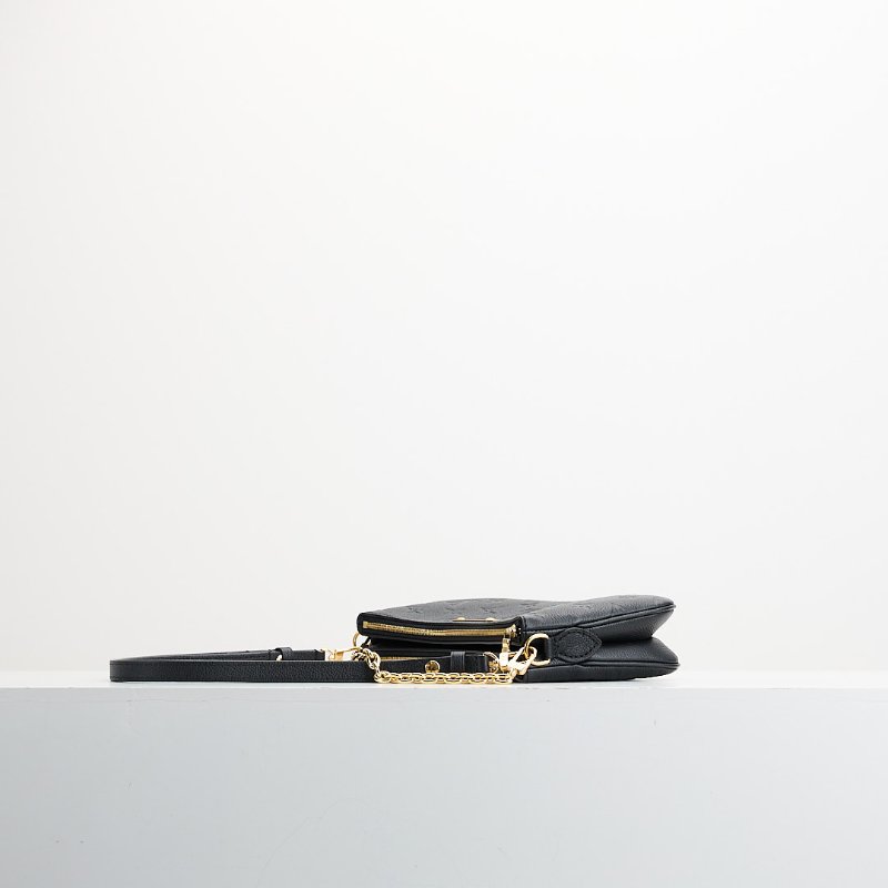 Lv Liv 黑壓紋麻將包/晶片款-4