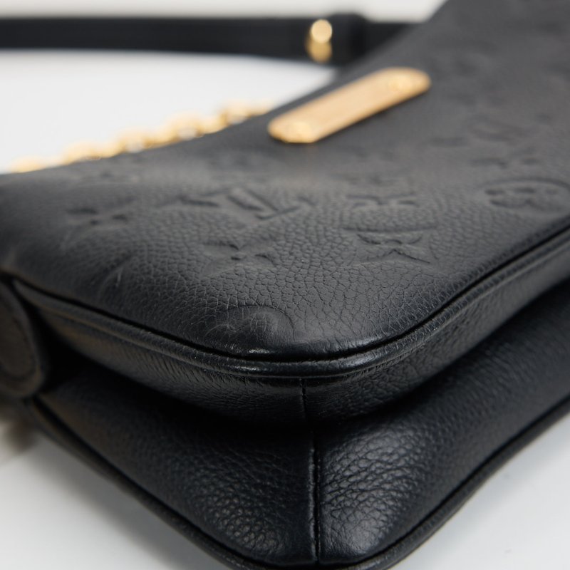 Lv Liv 黑壓紋麻將包/晶片款-10