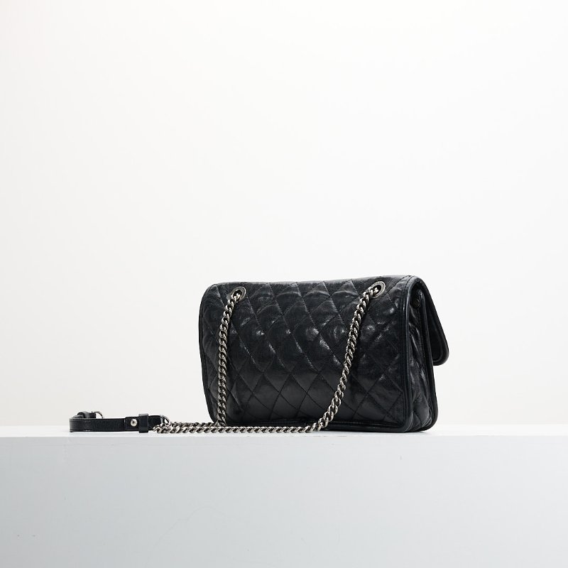 Chanel CF機場鍊包/黑銀牛-2