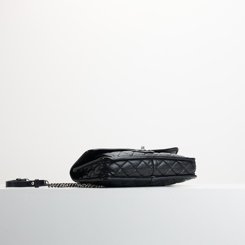 Chanel CF機場鍊包/黑銀牛-3