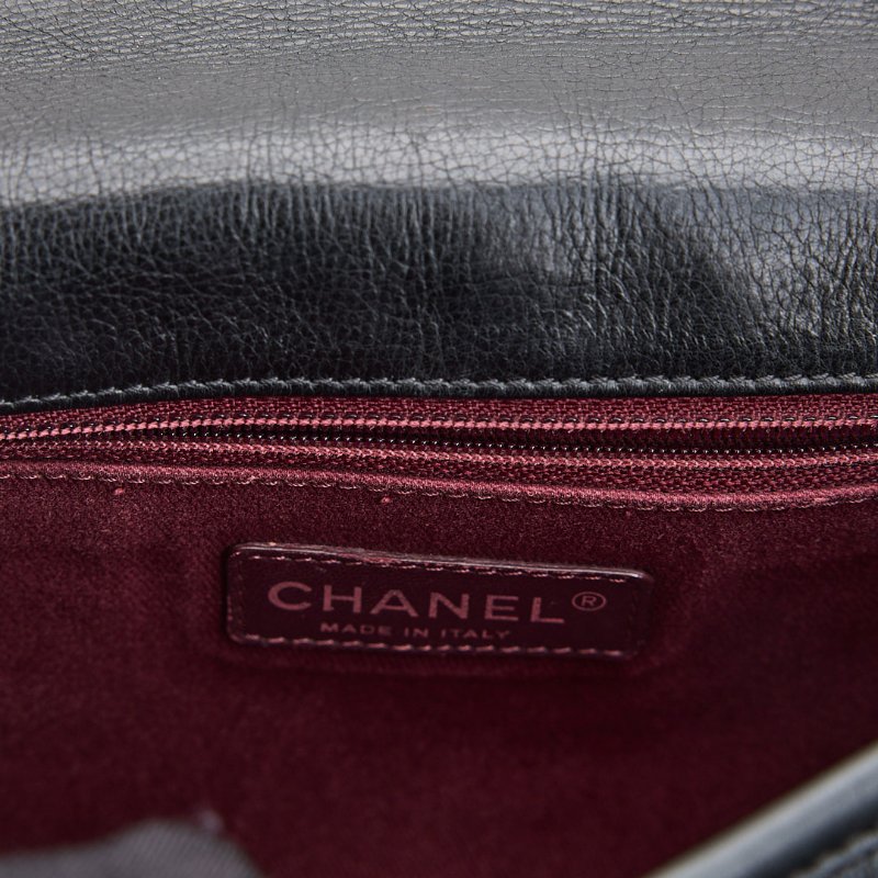 Chanel CF機場鍊包/黑銀牛-29