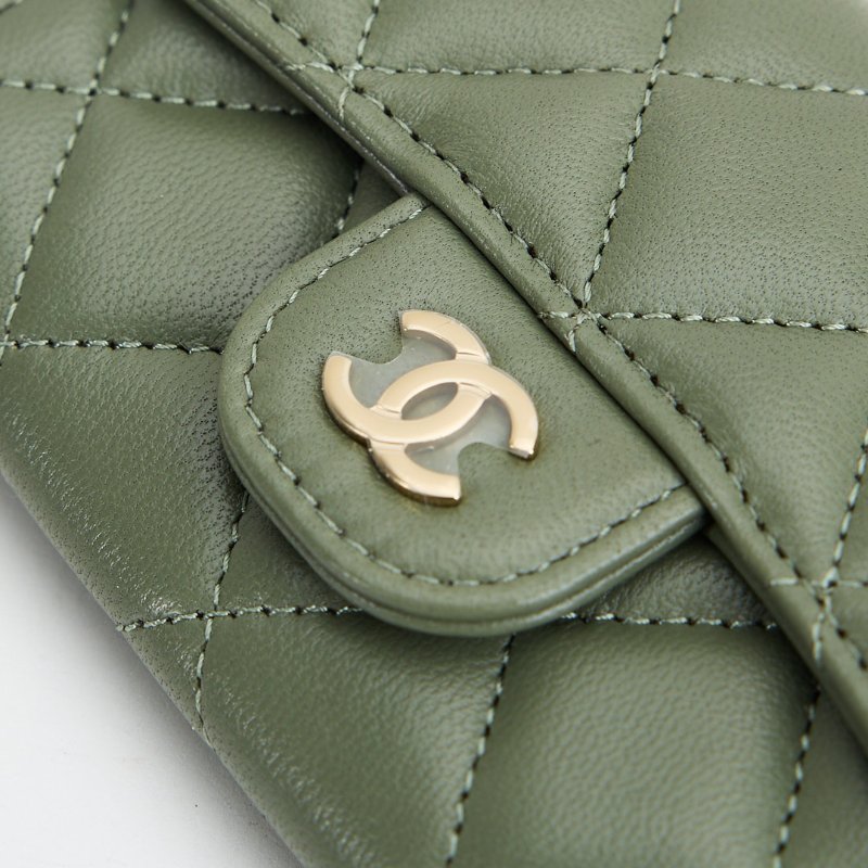 Chanel cf卡包墨綠-5