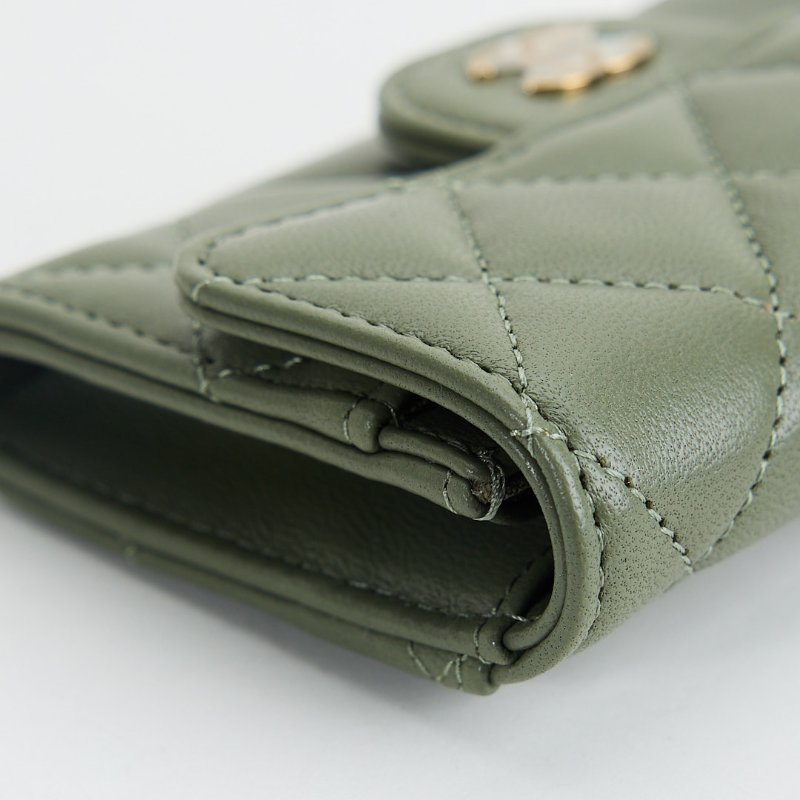 Chanel cf卡包墨綠-7