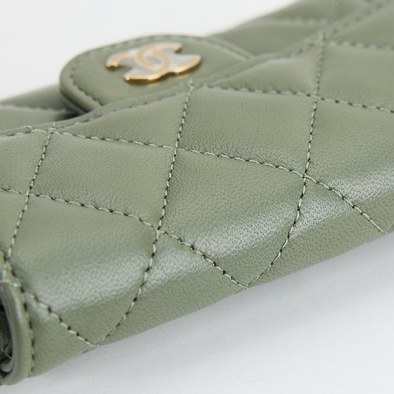 Chanel cf卡包墨綠-8