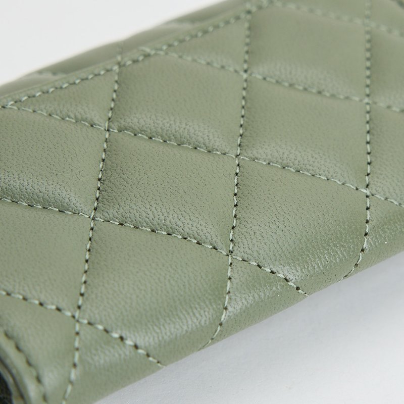 Chanel cf卡包墨綠-12