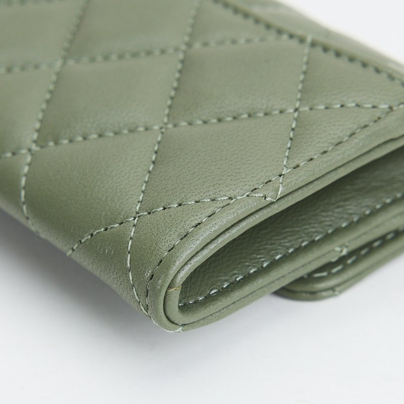 Chanel cf卡包墨綠-13