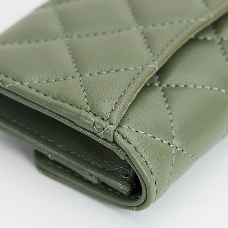 Chanel cf卡包墨綠-14