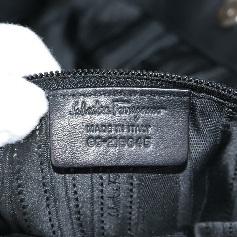 【日本直送】Salvatore Ferragamo 亮片托特包 尼龍 黑色 正品 118787V-10