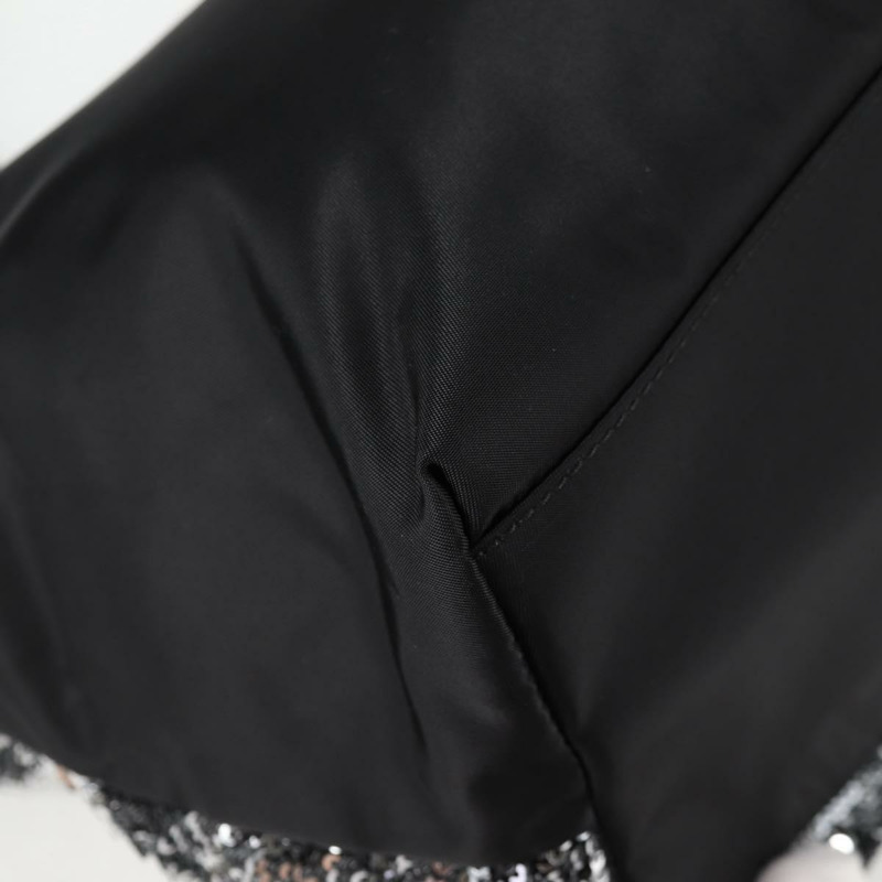 【日本直送】Salvatore Ferragamo 亮片托特包 尼龍 黑色 正品 118787V-15